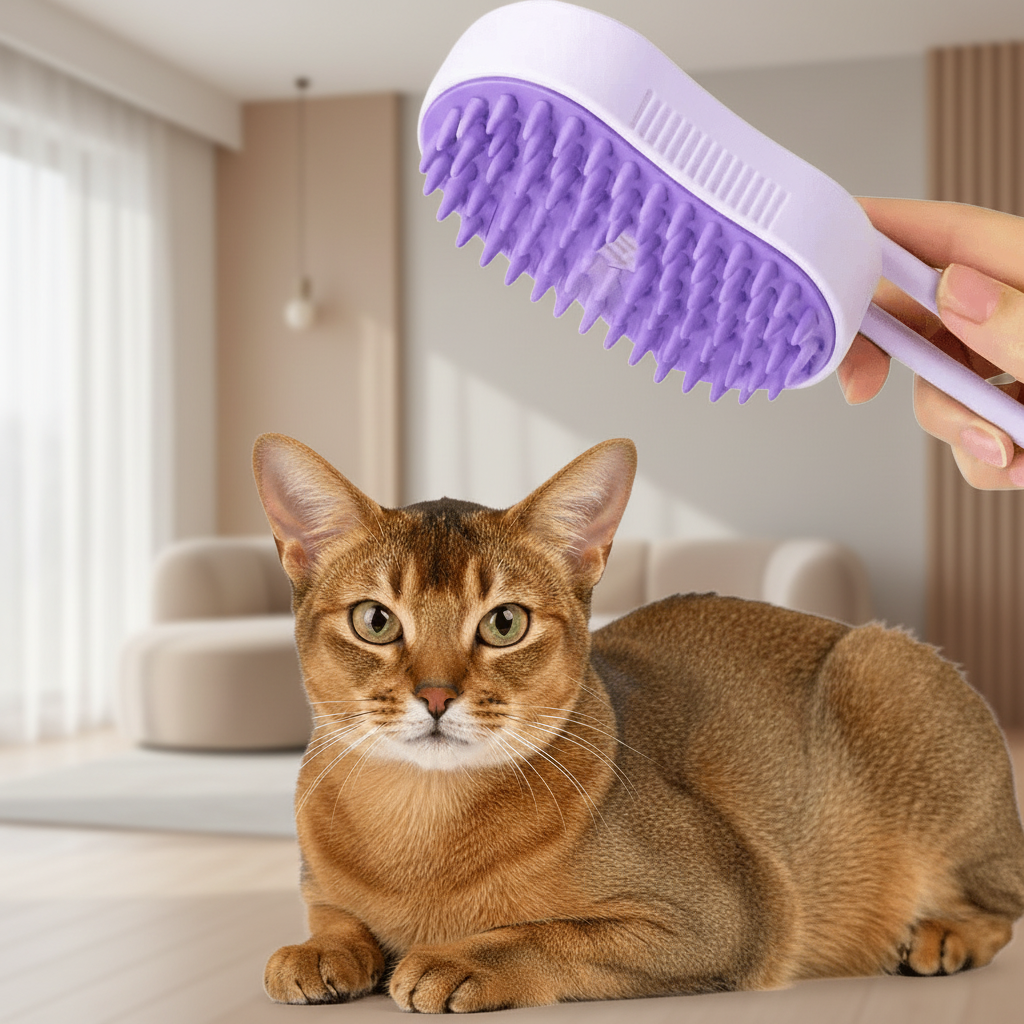 Paws Furfinity 1 3-in-1 Rechargeable Steam Pet Grooming Brush